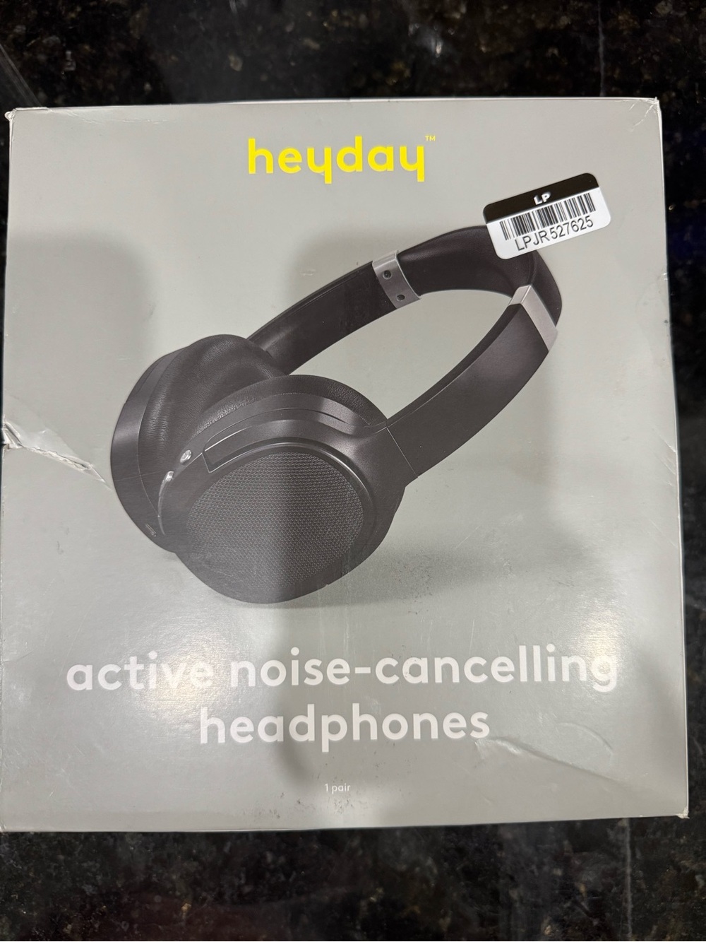 heyday Over-Ear Active Noise-Cancelling Headphones - Black